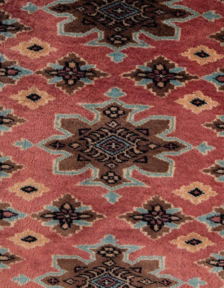 Detail image of  4' 2 x 5' 9  Hand Knotted Bokhara Oriental Wool Rug