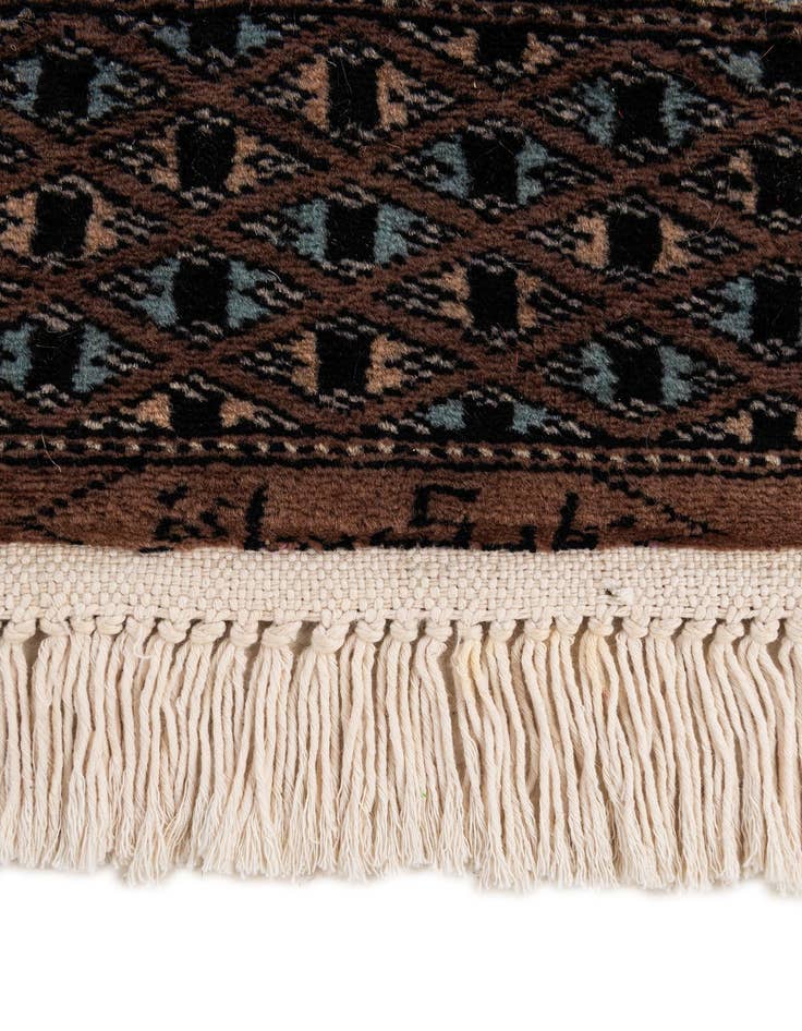 Detail image of  4' 2 x 5' 9  Hand Knotted Bokhara Oriental Wool Rug