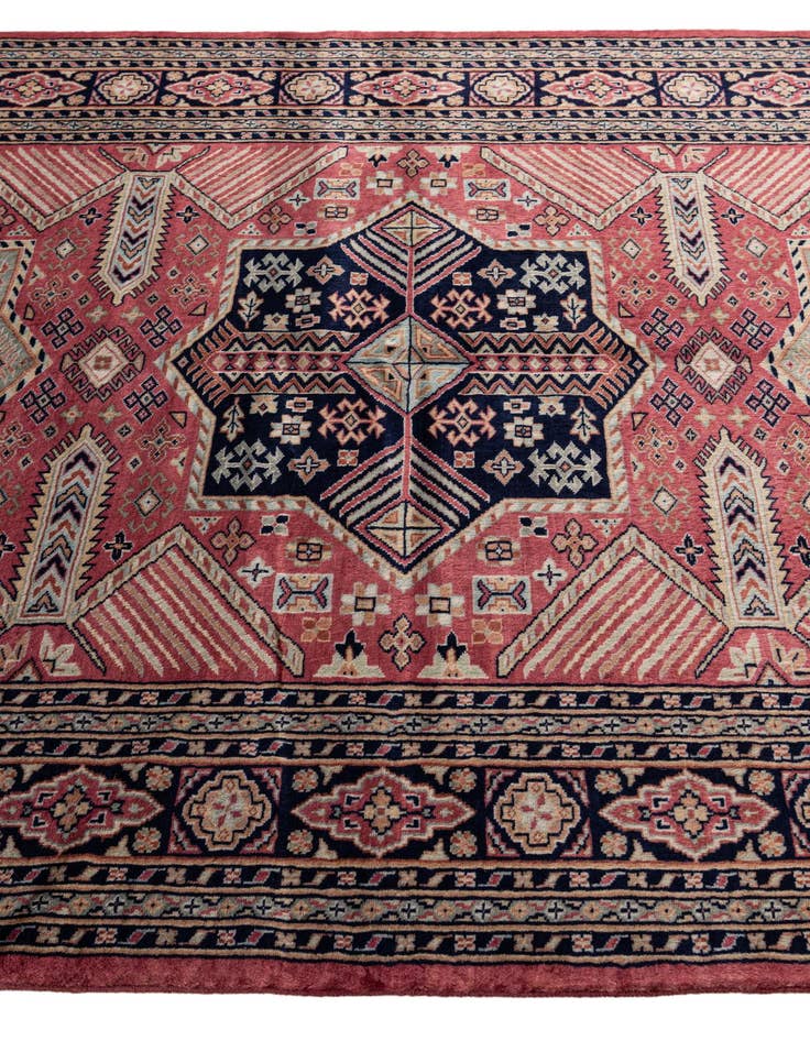 Detail image of  5' 3 x 8' 6  Hand Knotted Bokhara Oriental Wool Rug