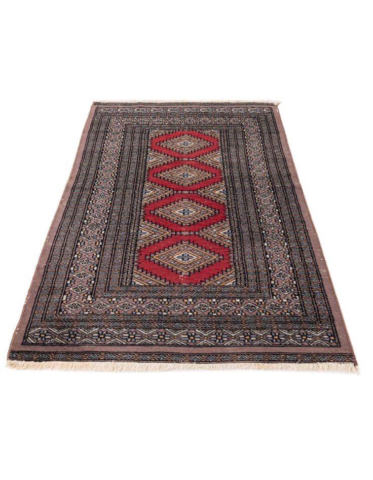 Detail image of  2' 7 x 4' 3  Hand Knotted Bokhara Oriental Wool Rug