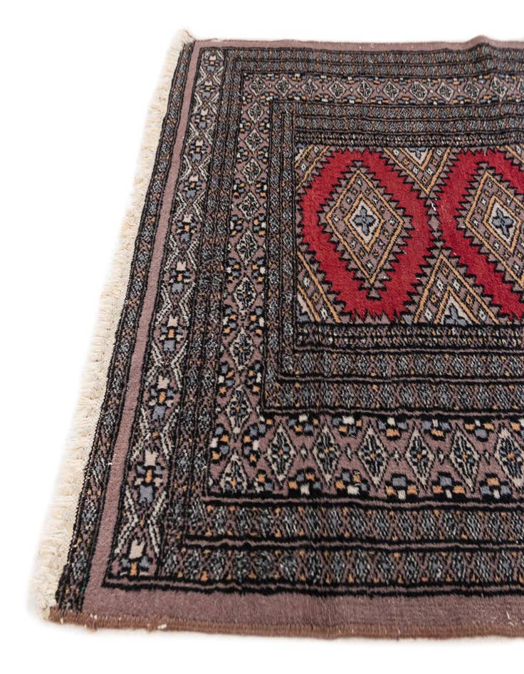 Detail image of  2' 7 x 4' 3  Hand Knotted Bokhara Oriental Wool Rug