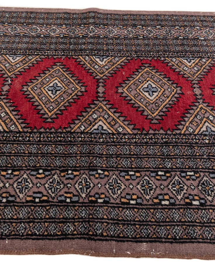 Detail image of  2' 7 x 4' 3  Hand Knotted Bokhara Oriental Wool Rug
