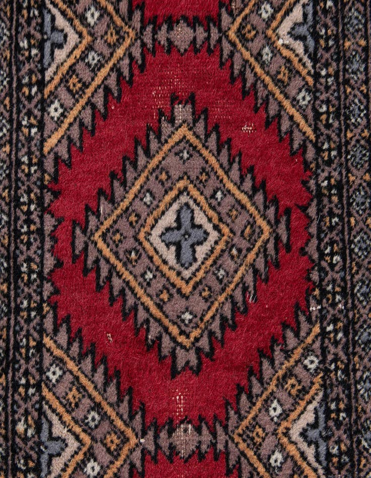 Detail image of  2' 7 x 4' 3  Hand Knotted Bokhara Oriental Wool Rug