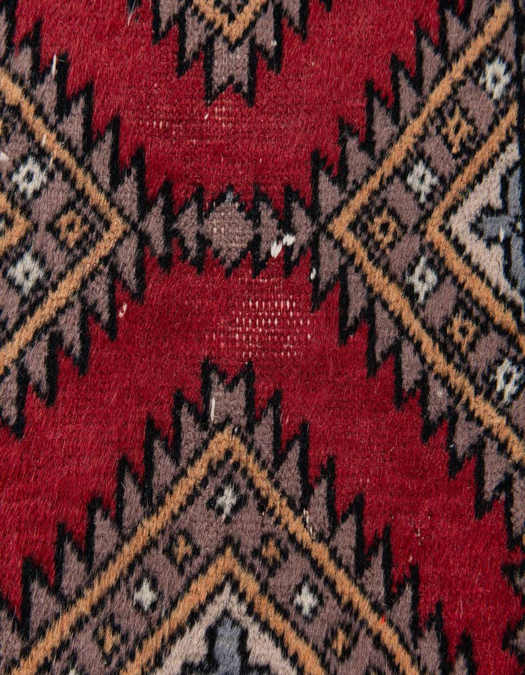 Detail image of  2' 7 x 4' 3  Hand Knotted Bokhara Oriental Wool Rug