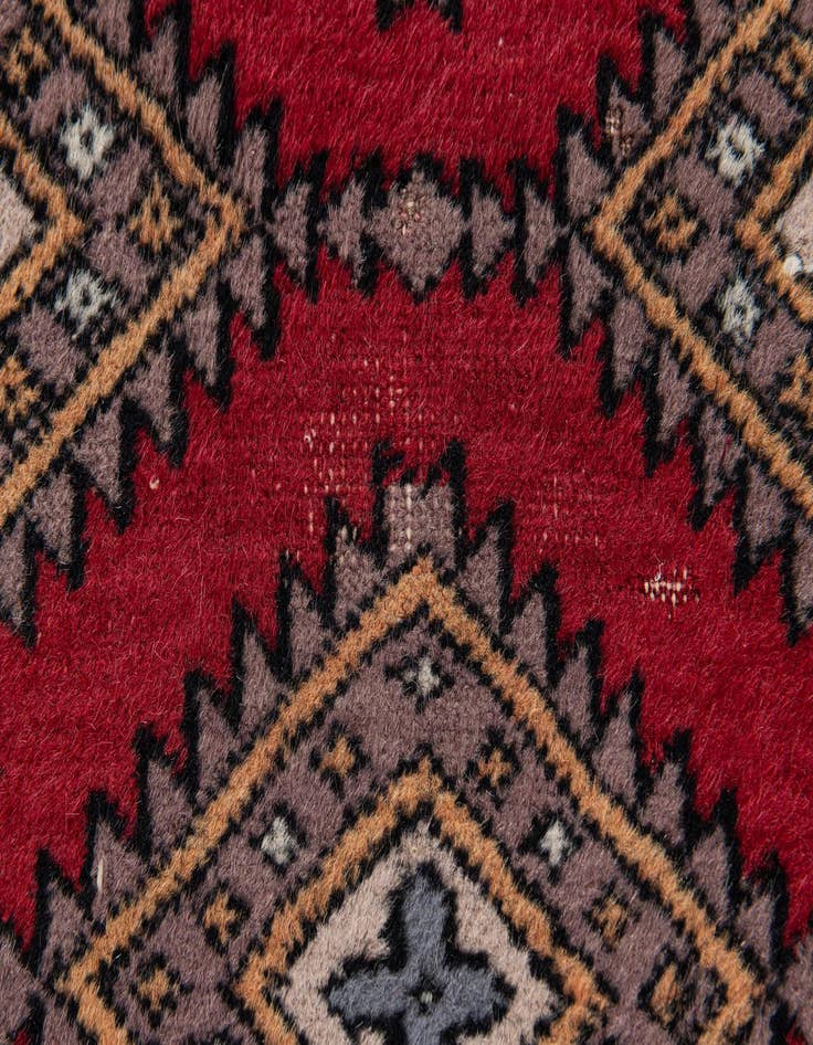 Detail image of  2' 7 x 4' 3  Hand Knotted Bokhara Oriental Wool Rug