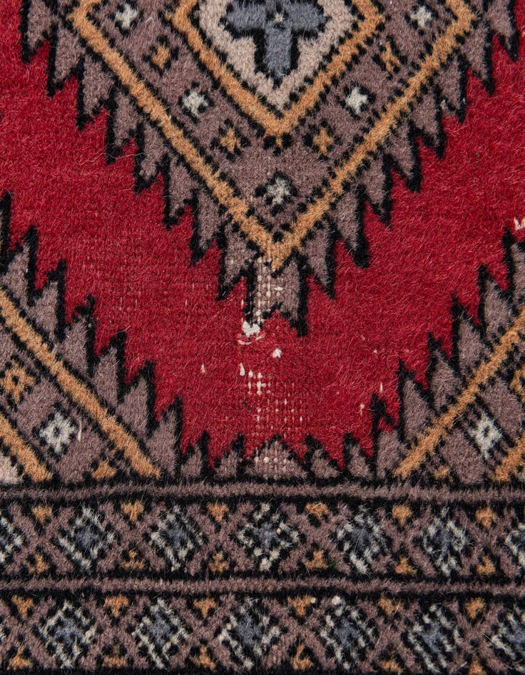 Detail image of  2' 7 x 4' 3  Hand Knotted Bokhara Oriental Wool Rug