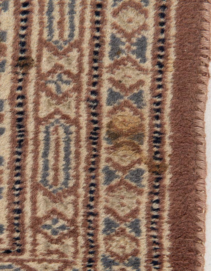 Detail image of  3' 4 x 4' 11  Hand Knotted Bokhara Oriental Wool Rug