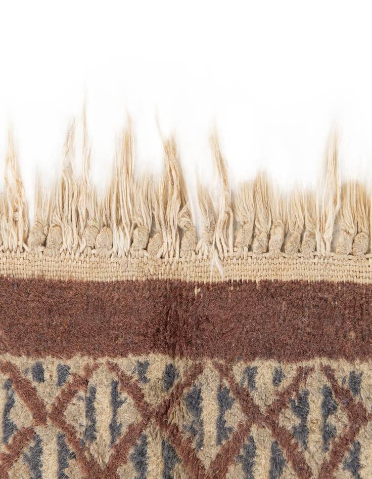 Detail image of  3' 4 x 4' 11  Hand Knotted Bokhara Oriental Wool Rug