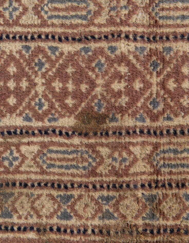 Detail image of  3' 4 x 4' 11  Hand Knotted Bokhara Oriental Wool Rug