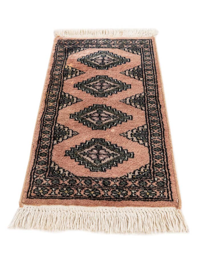 Detail image of  1' 1 x 1' 11  Hand Knotted Bokhara Oriental Wool Rug