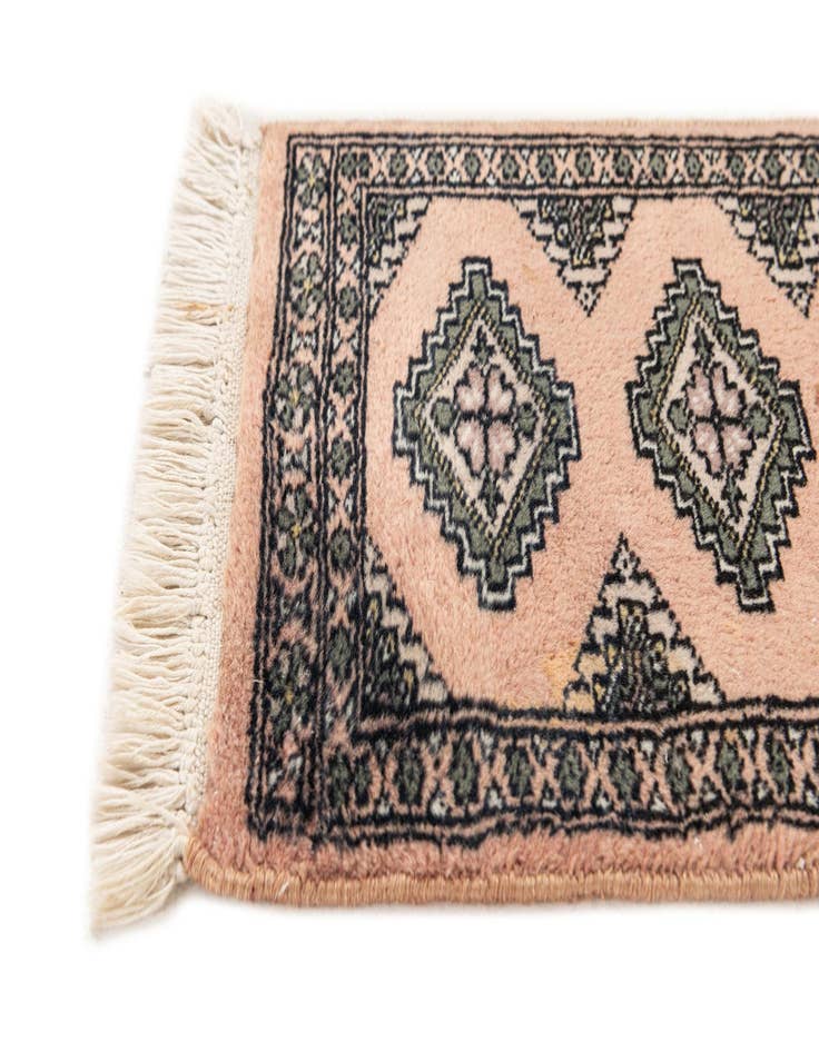 Detail image of  1' 1 x 1' 11  Hand Knotted Bokhara Oriental Wool Rug