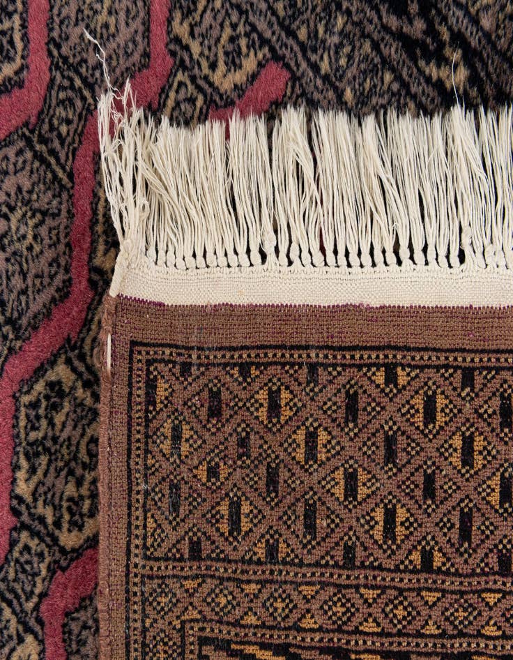 Detail image of 3' x 4' 11 Hand Knotted Bokhara Oriental Wool Rug