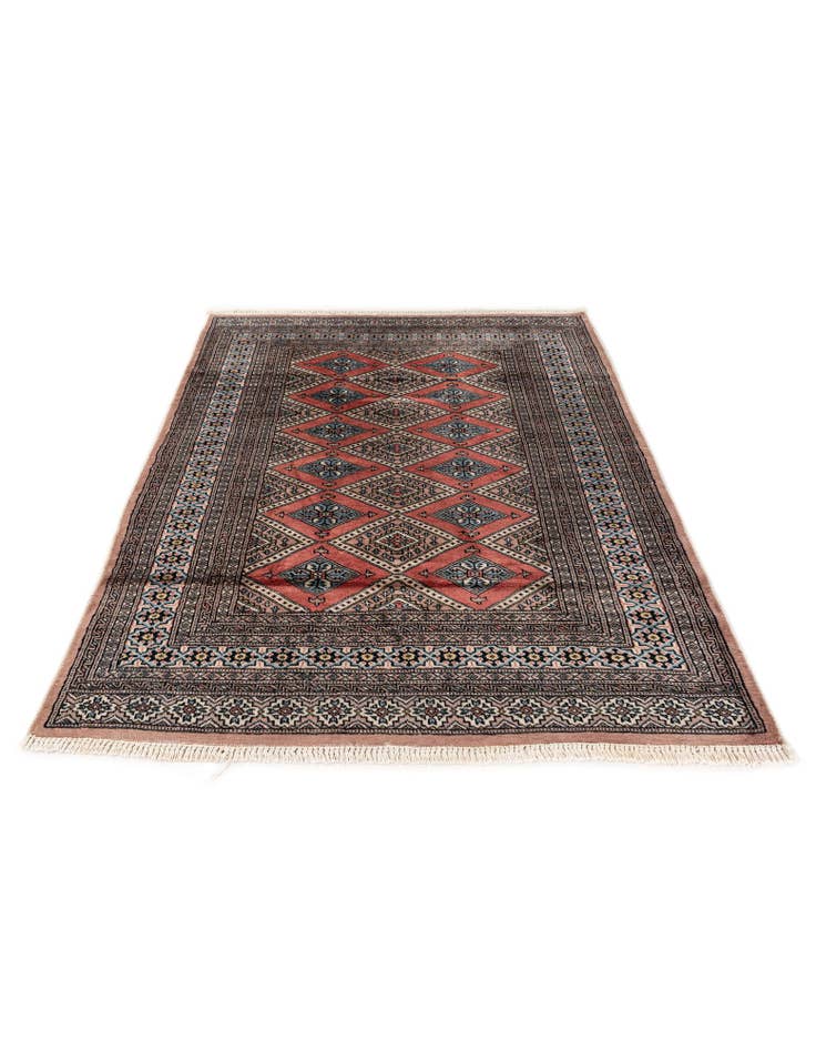 Detail image of  4' 4 x 5' 7  Hand Knotted Bokhara Oriental Wool Rug