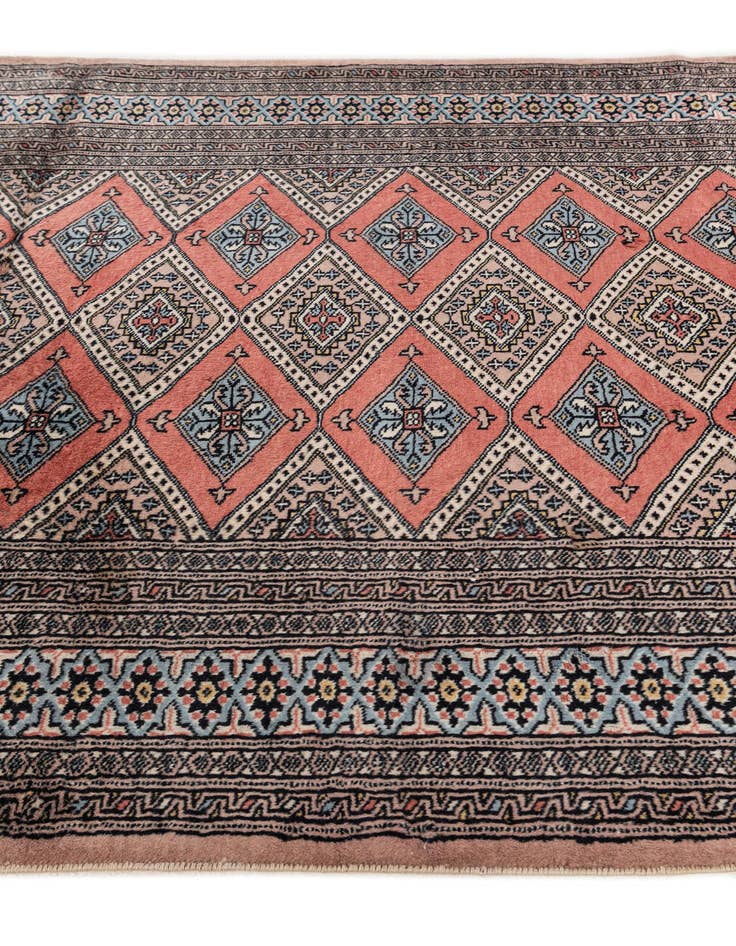 Detail image of  4' 4 x 5' 7  Hand Knotted Bokhara Oriental Wool Rug