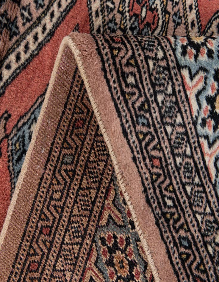 Detail image of  4' 4 x 5' 7  Hand Knotted Bokhara Oriental Wool Rug