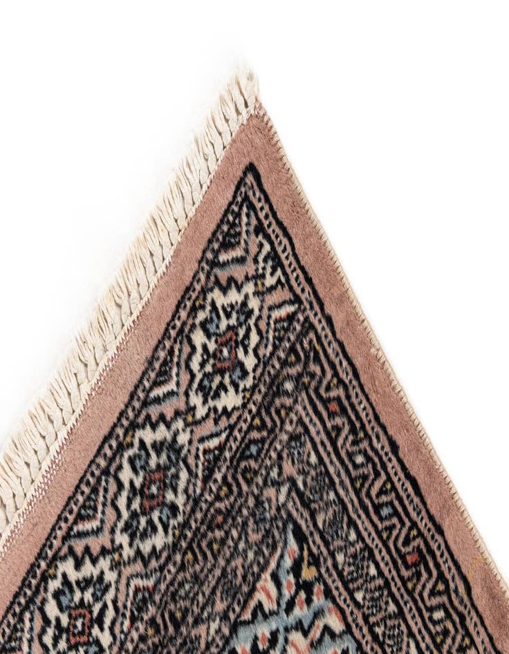 Detail image of  4' 4 x 5' 7  Hand Knotted Bokhara Oriental Wool Rug