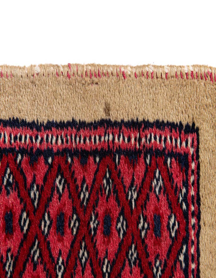 Detail image of  6' 10 x 10' 8  Hand Knotted Bokhara Oriental Wool Rug