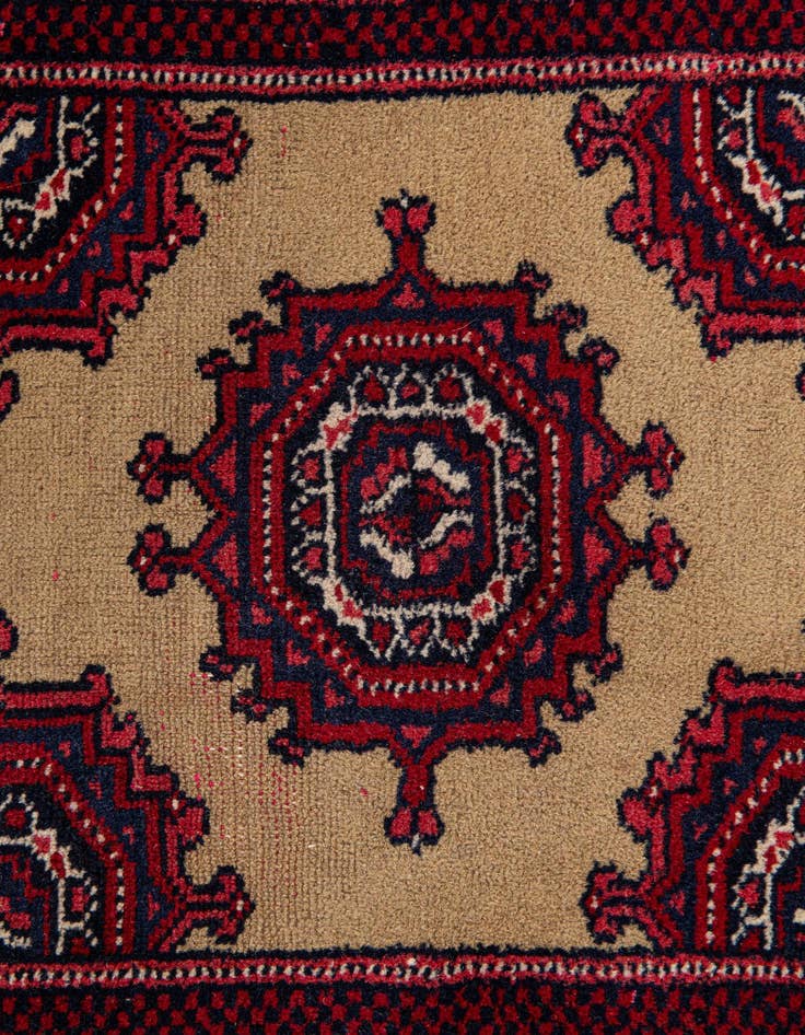 Detail image of  6' 10 x 10' 8  Hand Knotted Bokhara Oriental Wool Rug