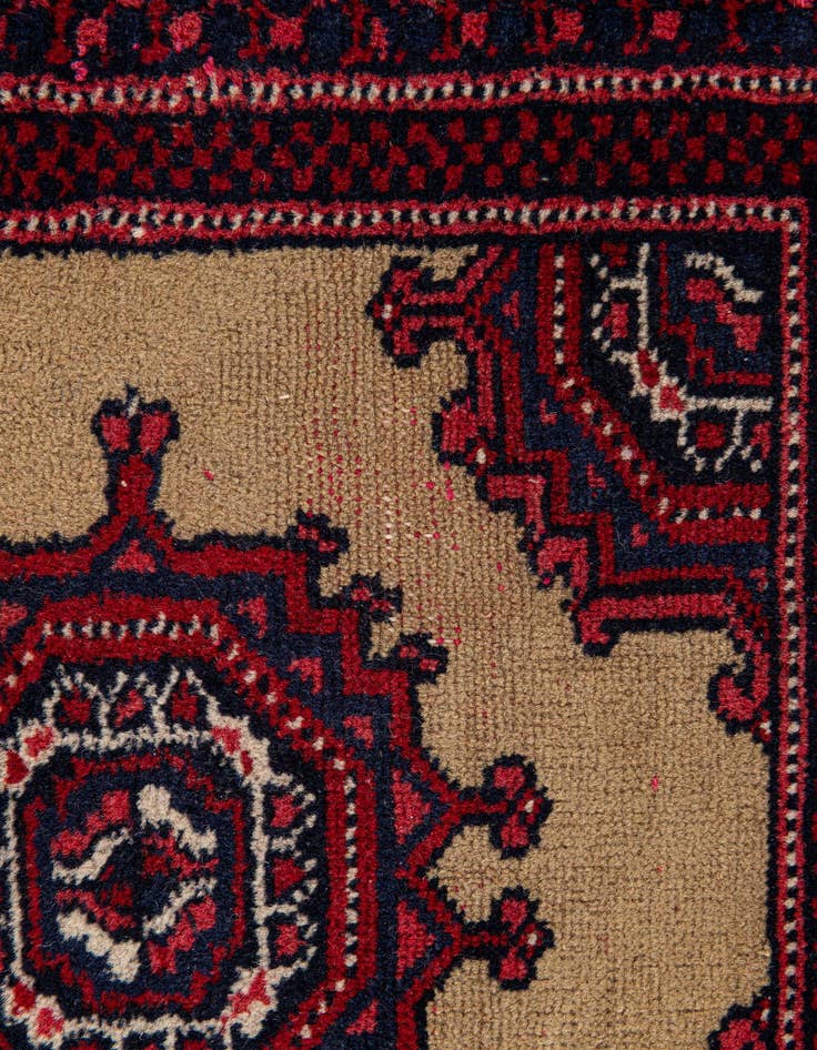 Detail image of  6' 10 x 10' 8  Hand Knotted Bokhara Oriental Wool Rug
