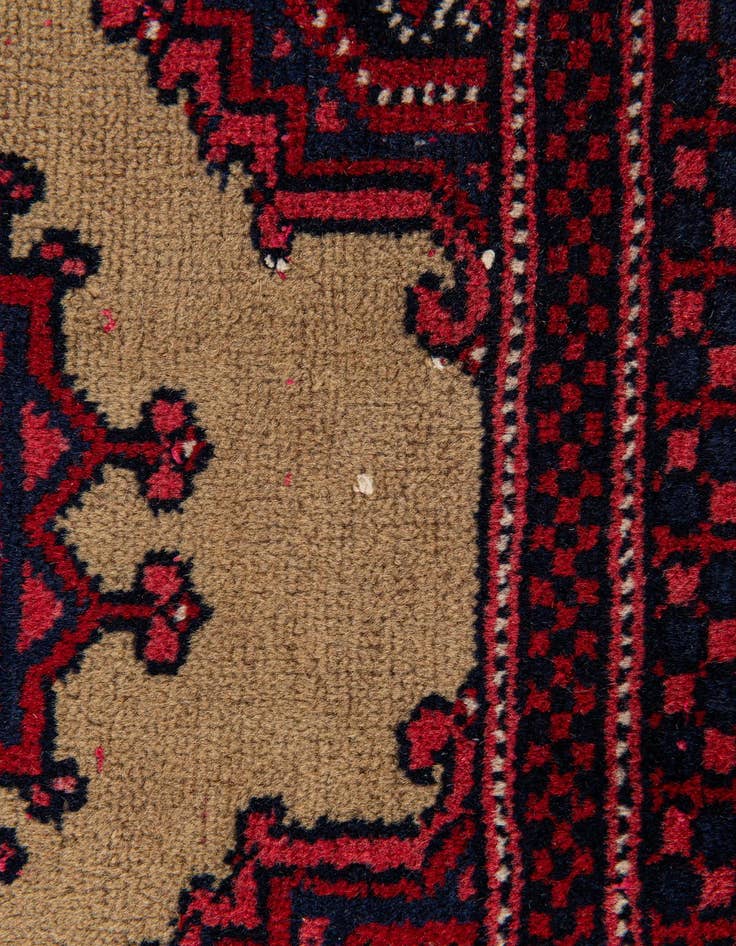 Detail image of  6' 10 x 10' 8  Hand Knotted Bokhara Oriental Wool Rug