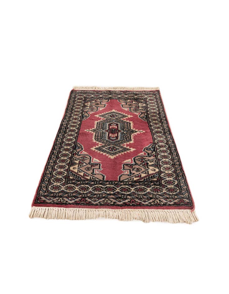 Detail image of  2' 1 x 3' 4  Hand Knotted Bokhara Oriental Wool Rug