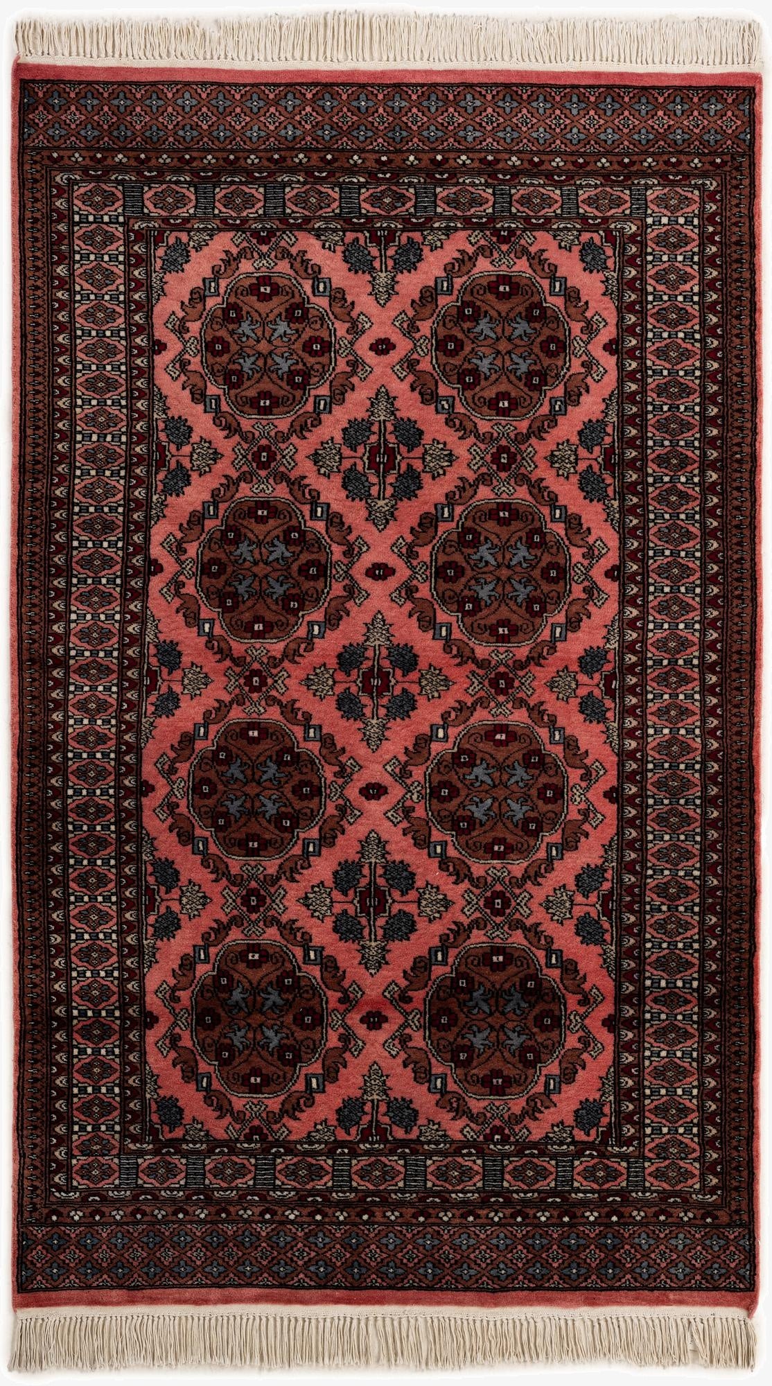  4' 2 x 6' 11  Hand Knotted Bokhara Wool Rug