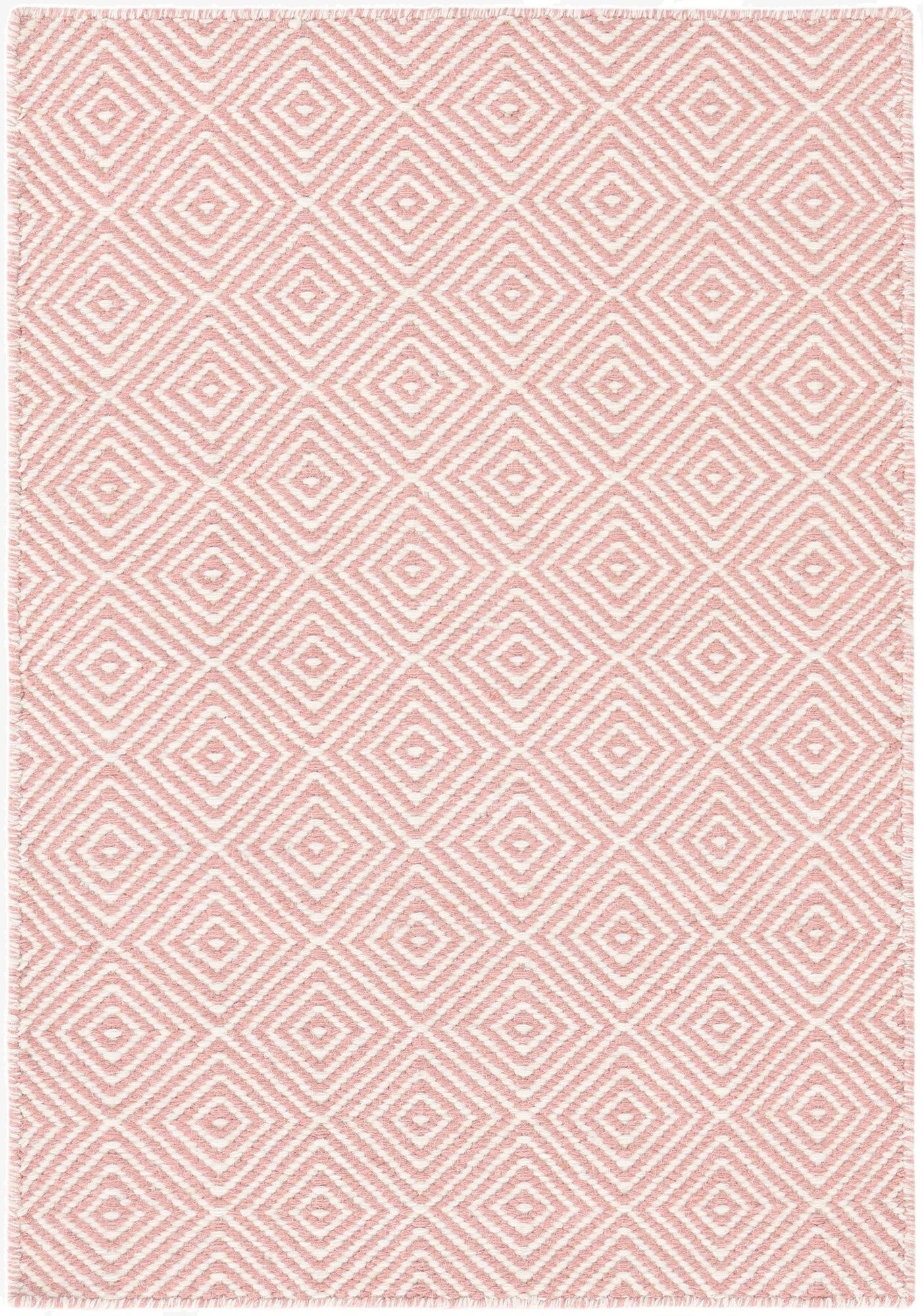  2' x 3' 1  Hand Woven Geo Trellis Flatweave Rug