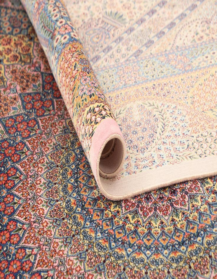 Detail image of  4' 9 x 7' 6 Ghom Design Rug