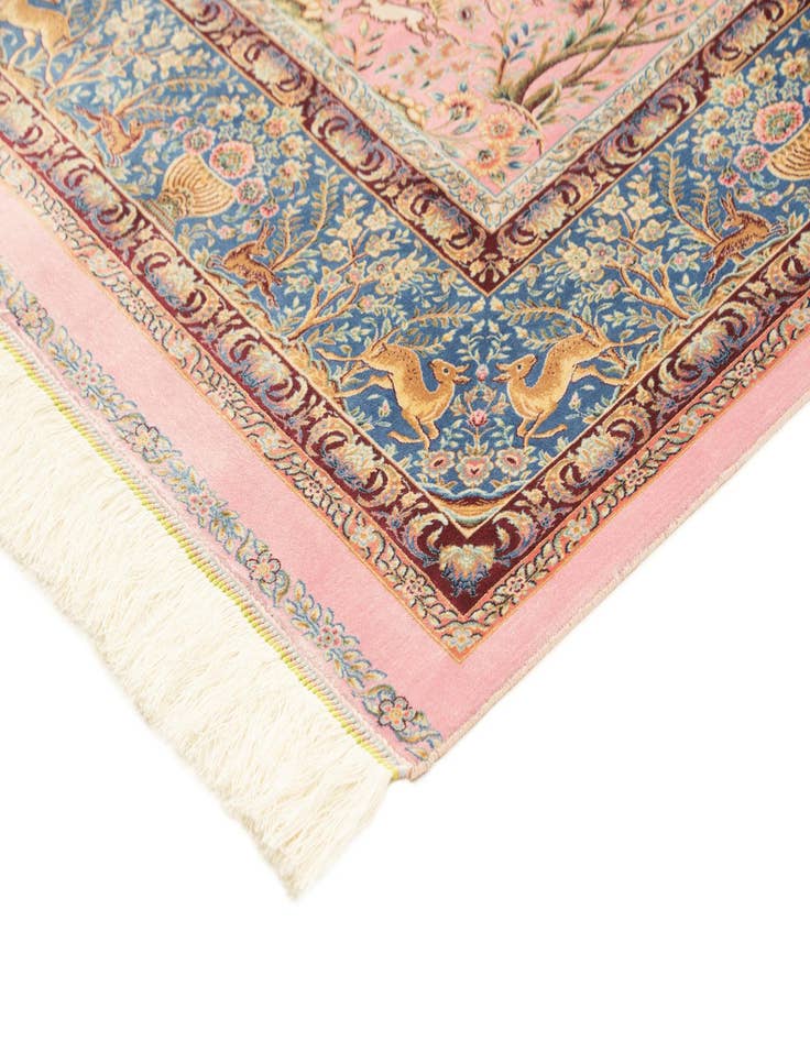 Detail image of  4' 9 x 7' 6 Ghom Design Rug