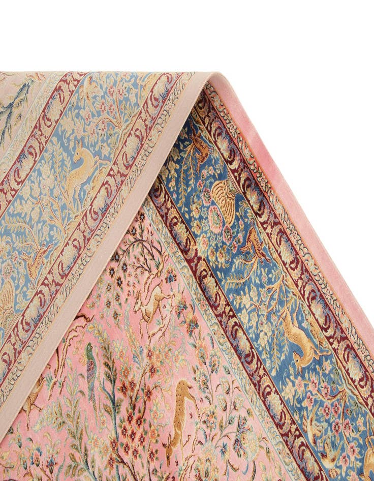 Detail image of  4' 9 x 7' 6 Ghom Design Rug