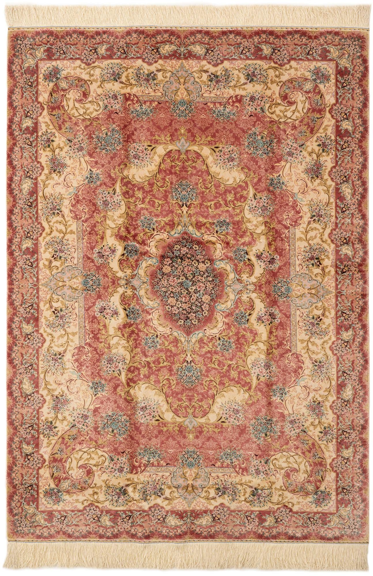  3' 10 x 5' 7 Ghom Design Rug