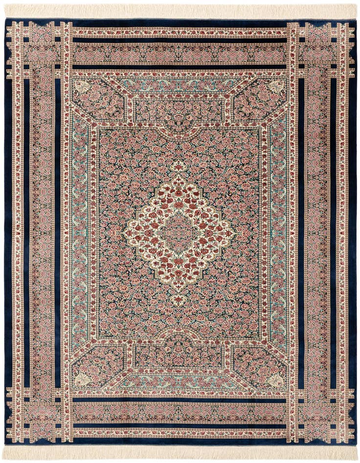 Detail image of  4' 10 x 7' 5 Ghom Design Rug