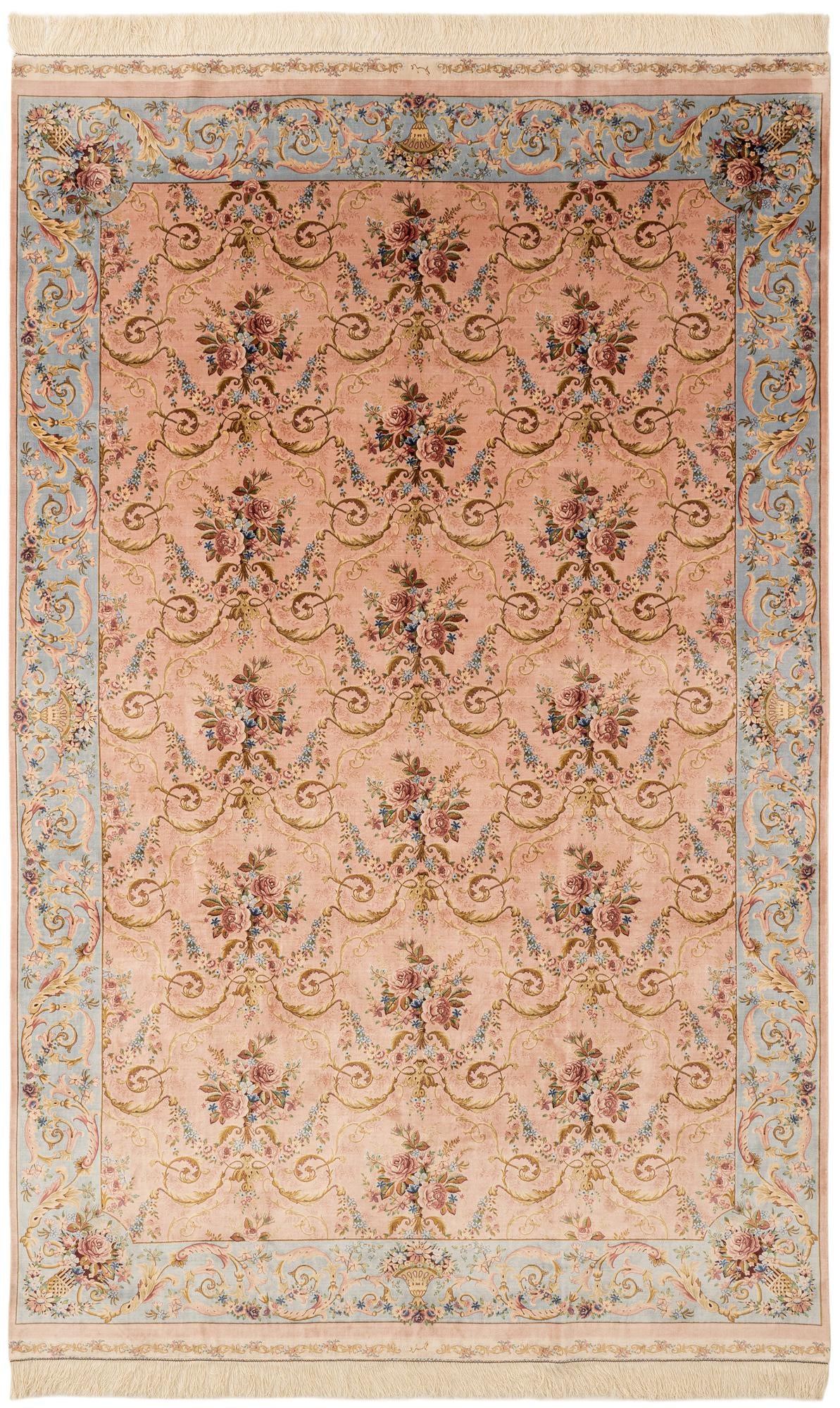  5' 7 x 8' 11 Ghom Design Rug