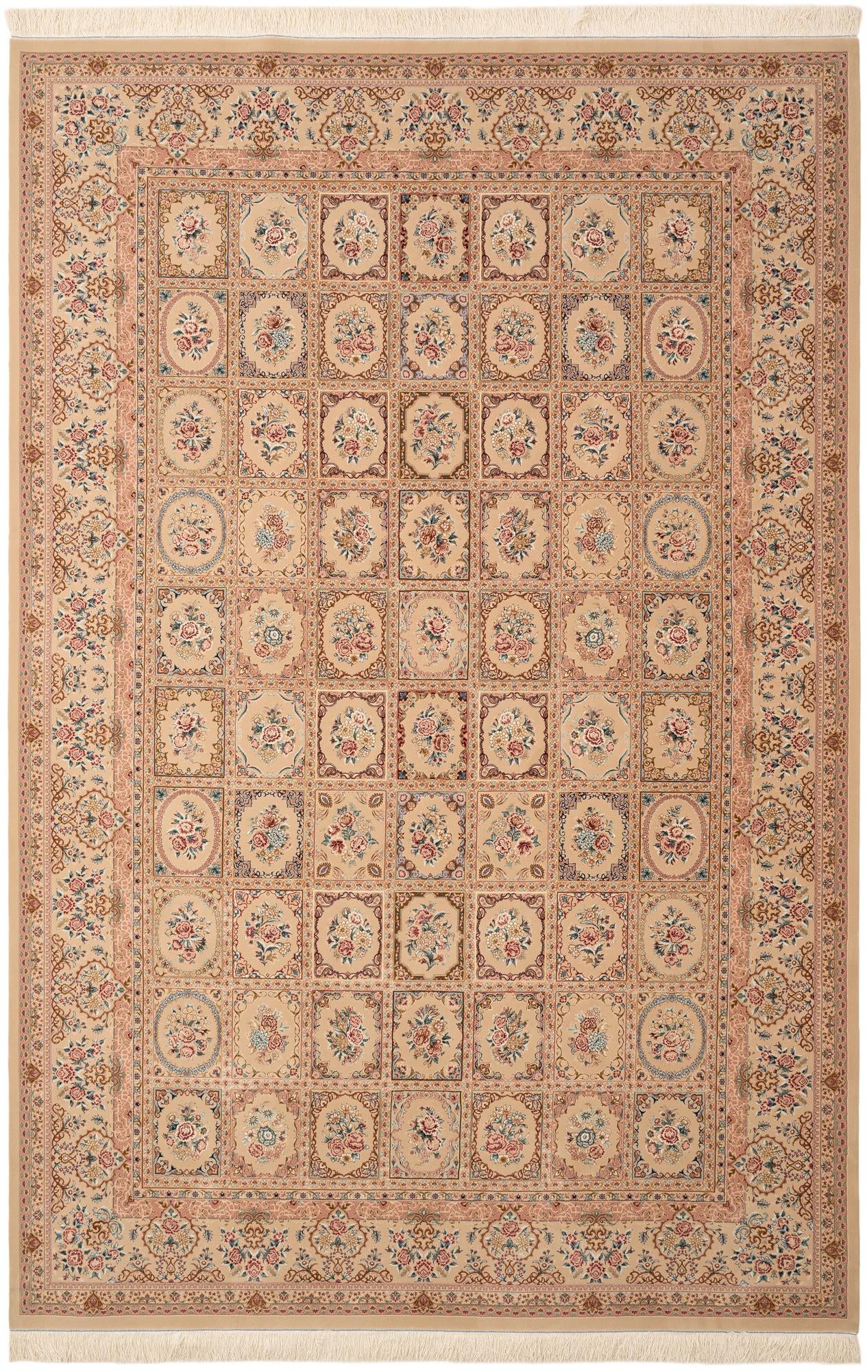  6' 5 x 9' 9 Ghom Design Rug
