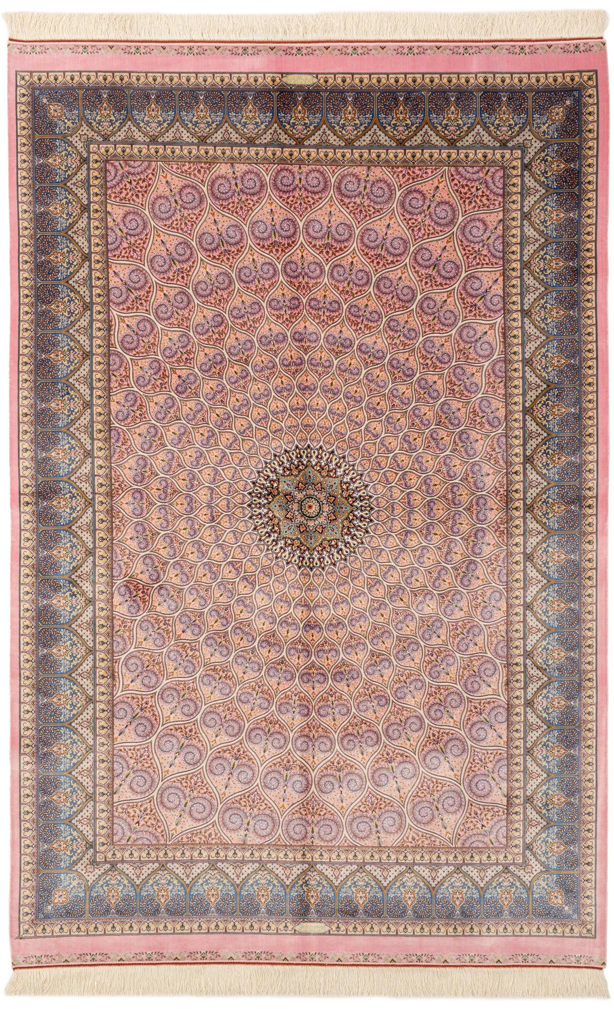  4' 9 x 7' 5 Ghom Design Rug
