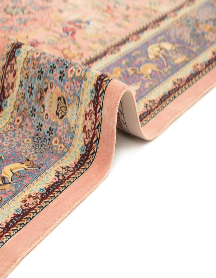 Detail image of  4' 9 x 7' 5 Ghom Design Rug