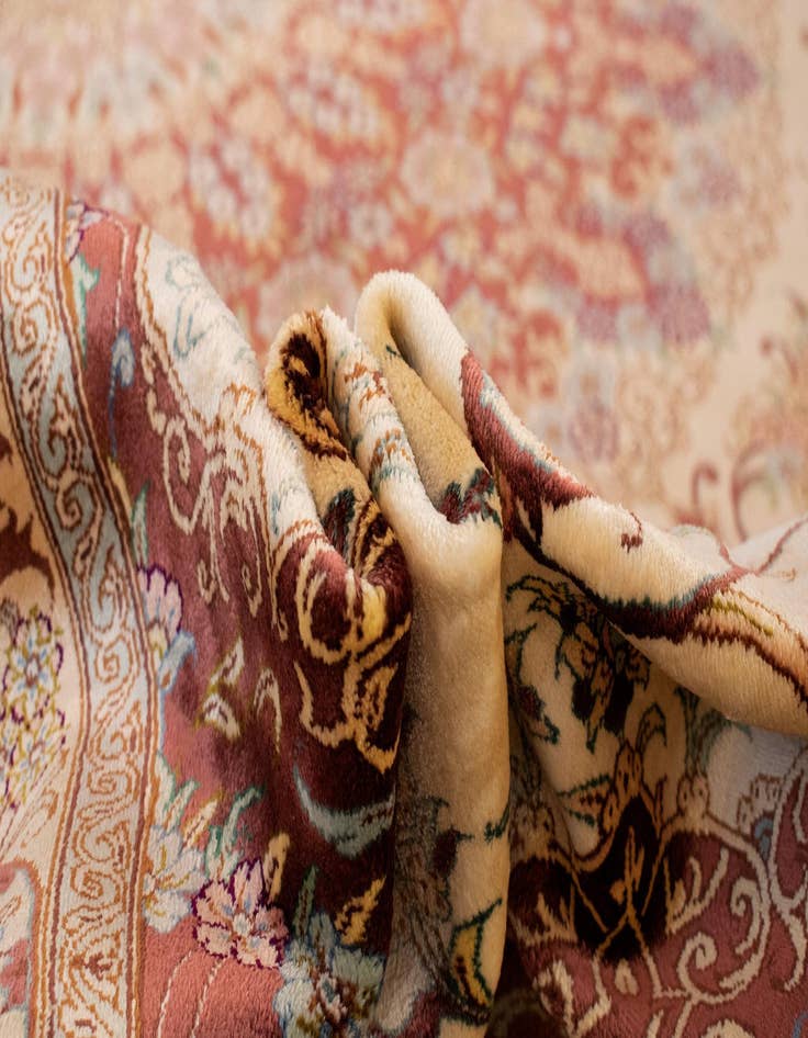 Detail image of  8' 3 x 11' 6 Ghom Silk Rug