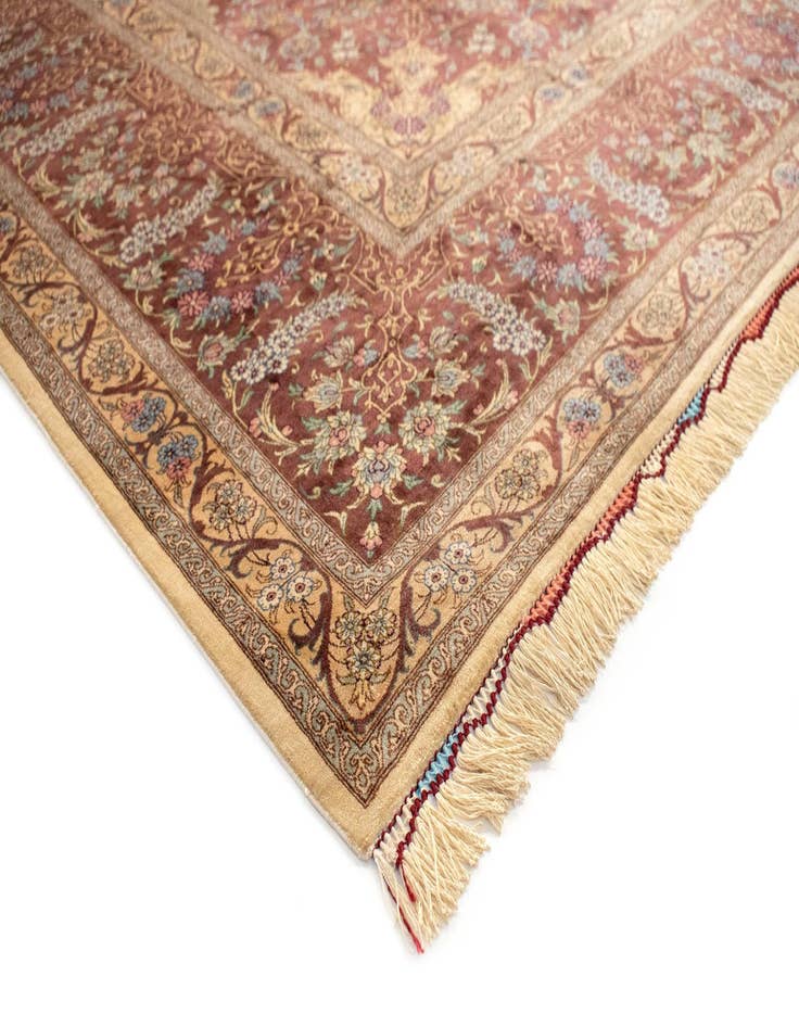 Detail image of  8' 3 x 11' 6 Ghom Silk Rug