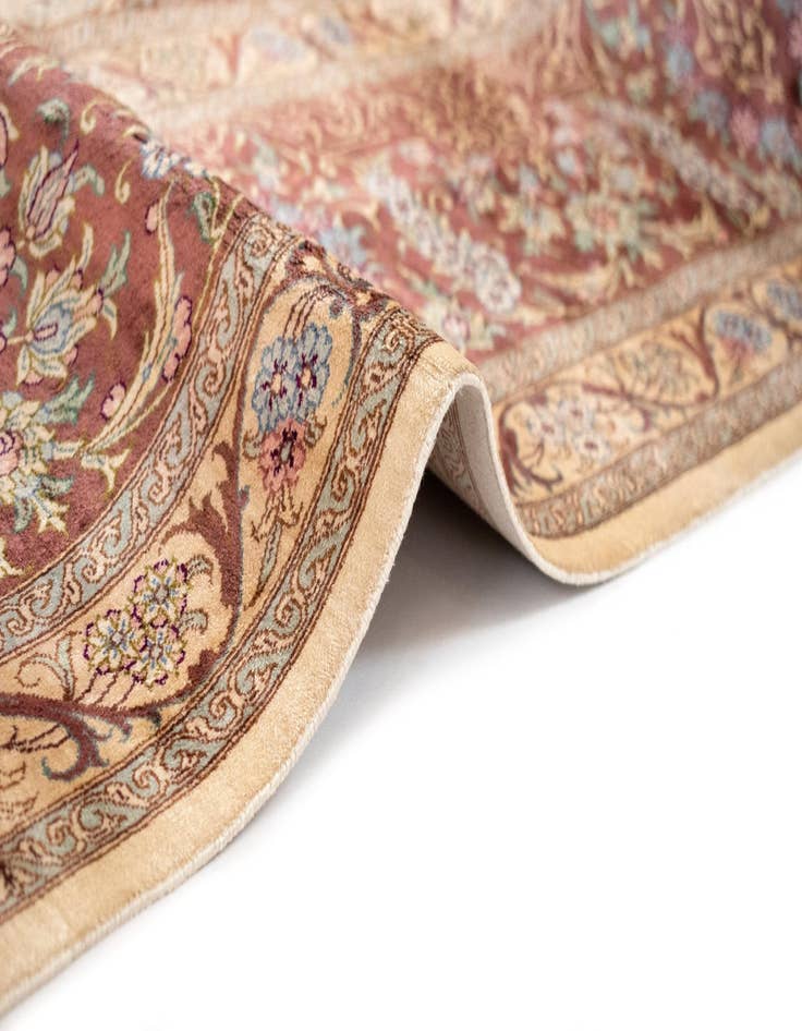 Detail image of  8' 3 x 11' 6 Ghom Silk Rug