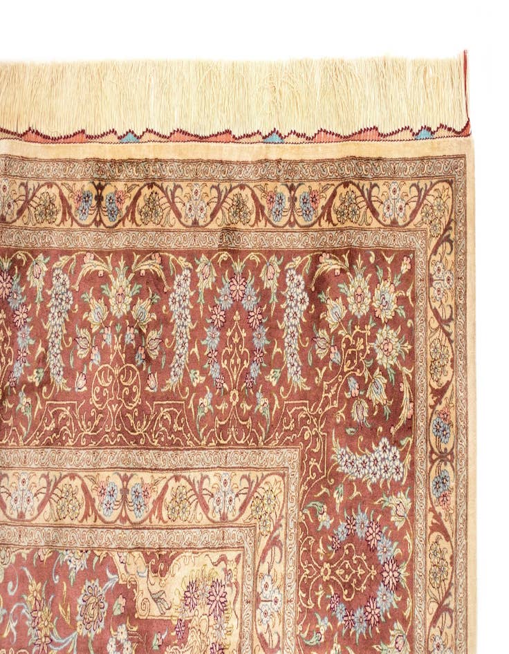 Detail image of  8' 3 x 11' 6 Ghom Silk Rug