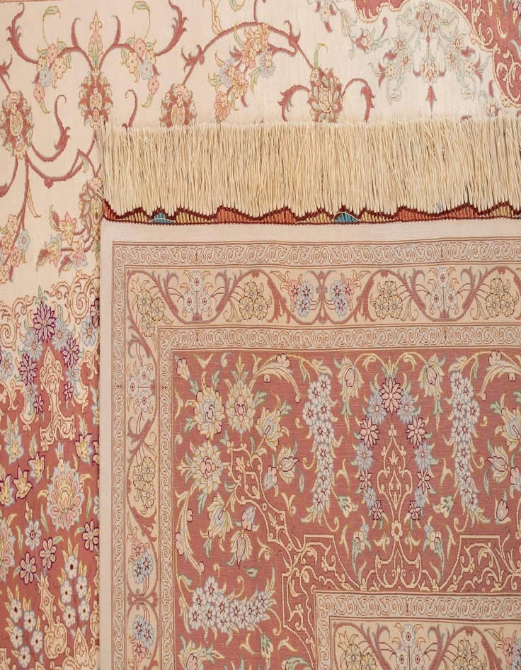 Detail image of  8' 3 x 11' 6 Ghom Silk Rug