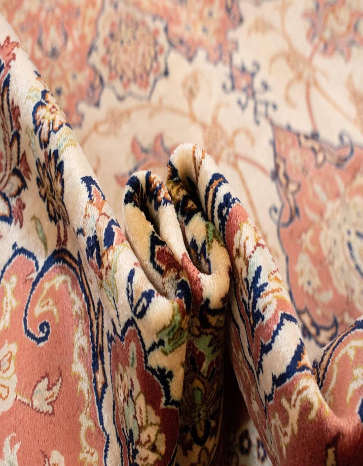 Detail image of  9' 8 x 13' 1 Ghom Silk Rug