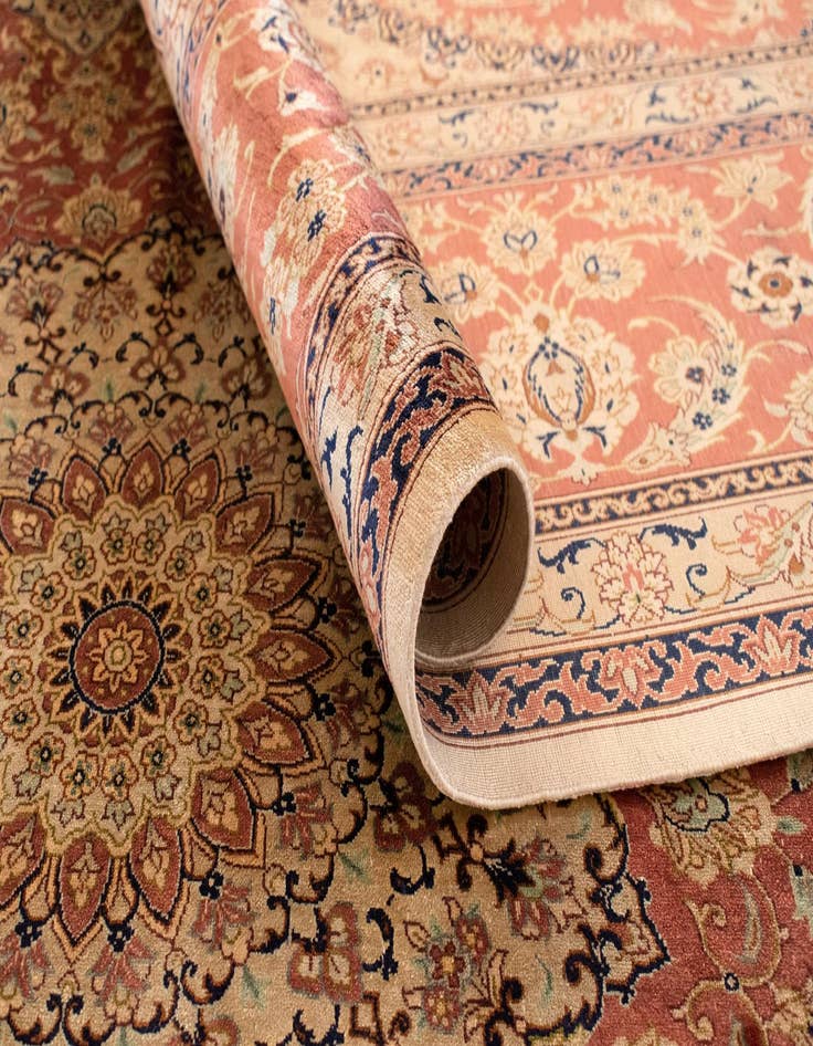 Detail image of  9' 8 x 13' 1 Ghom Silk Rug