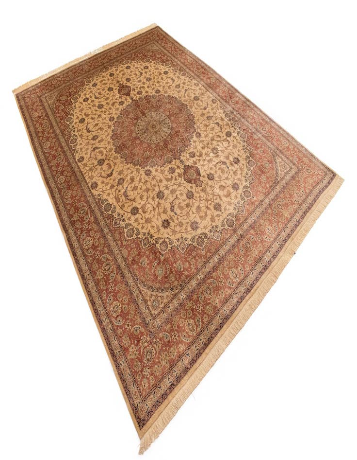 Detail image of  9' 8 x 13' 1 Ghom Silk Rug