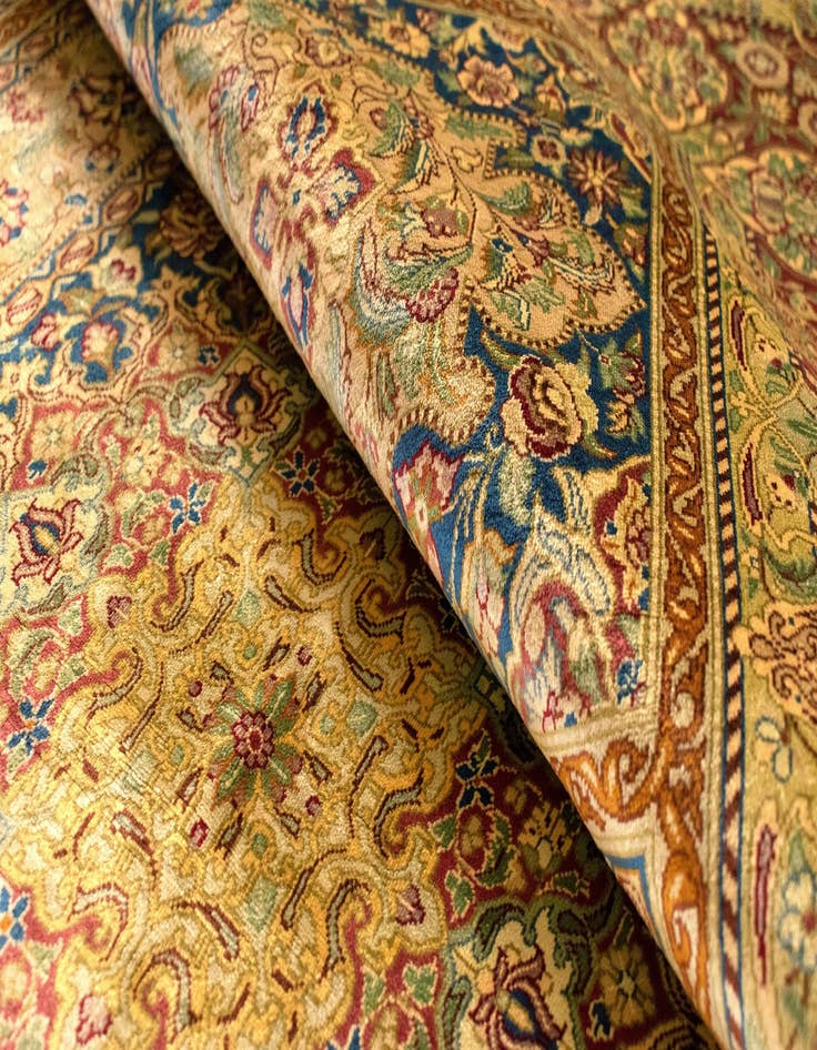 Detail image of  3' 5 x 5' 2 Ghom Silk Rug