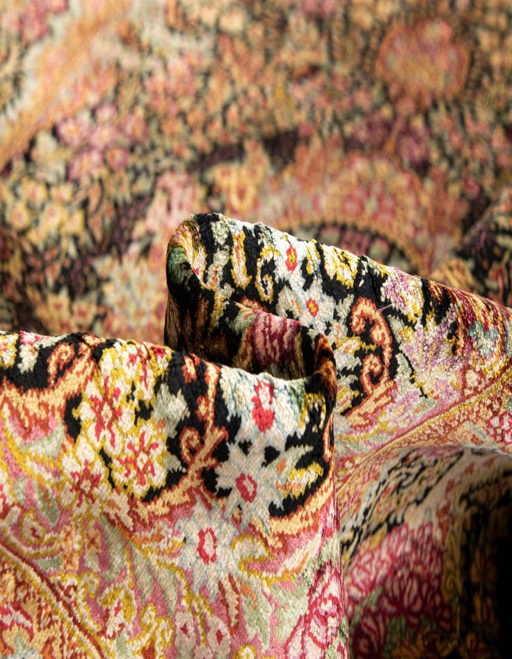 Detail image of  2' 7 x 3' 10 Ghom Silk Rug