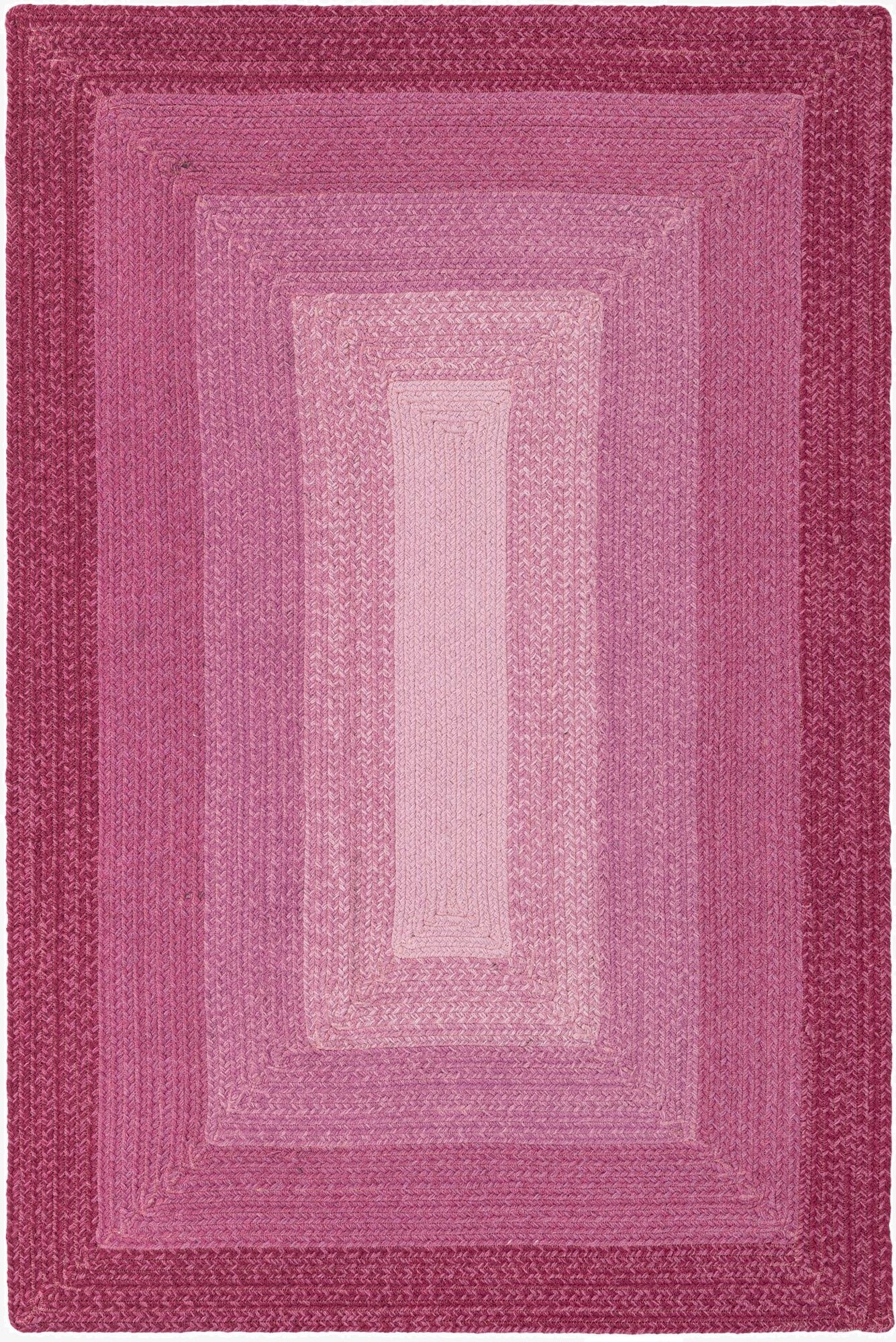  4' 1 x 6' 1  Hand Hand Braided Wool Rug