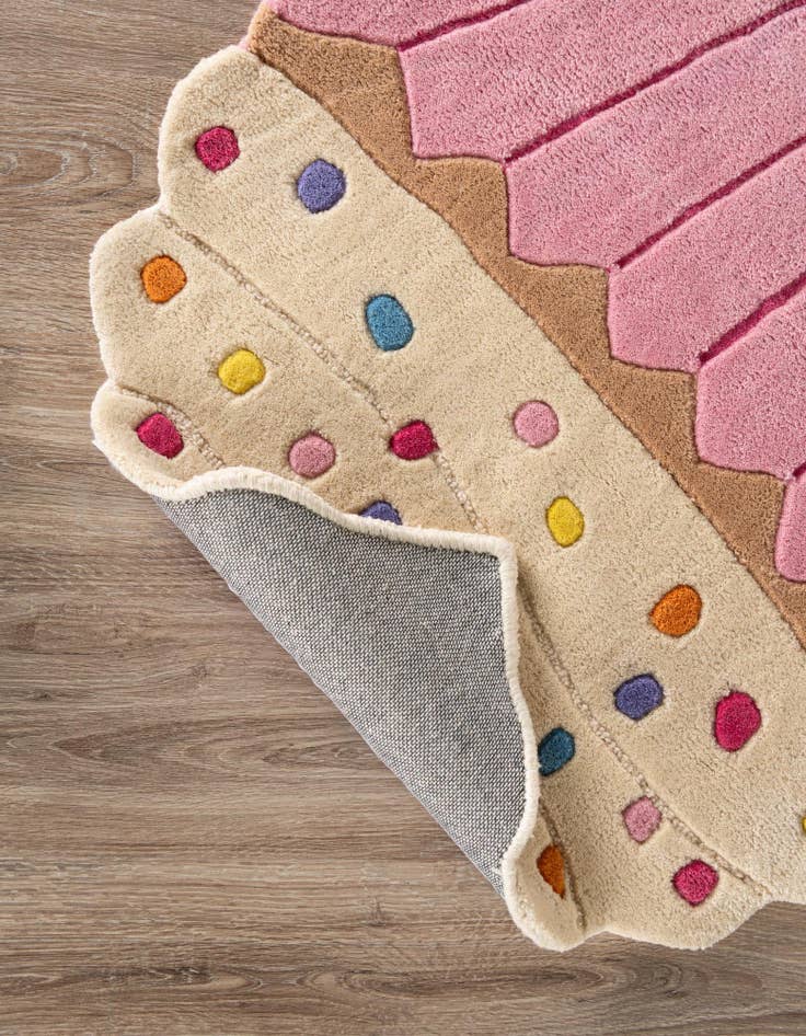 Detail image of  2' 9 x 3' 1 Happy Rugs Cupcake Wool