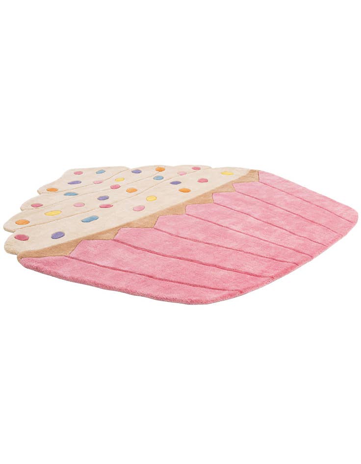 Detail image of  5' 4 x 6' 1 Happy Rugs Cupcake Wool