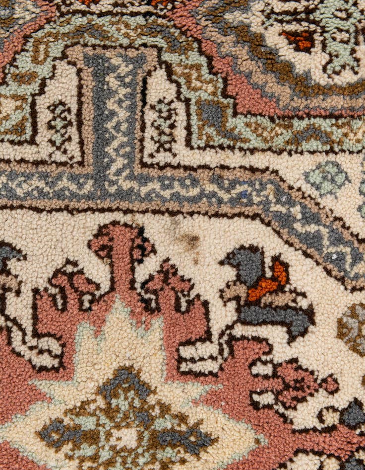 Detail image of  6' 6 x 10' 2  Hand Knotted Heriz Wool Rug